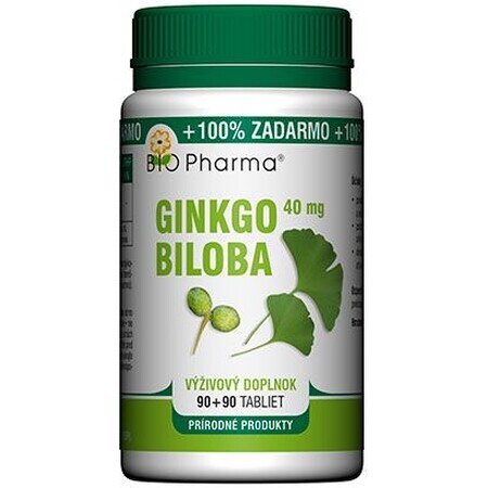 Bio Pharma Ginkgo biloba 40mg 90+90 comprimate 180 comprimate