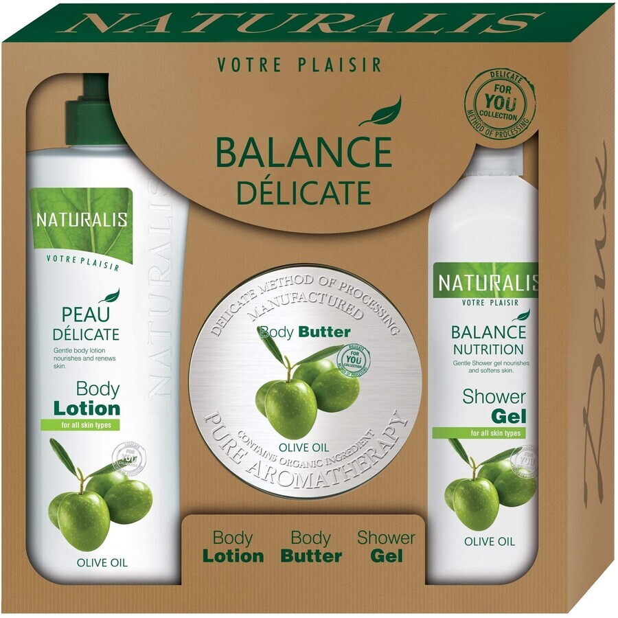 Coffret cadeau d'huile d'olive Naturalis 3 pièces