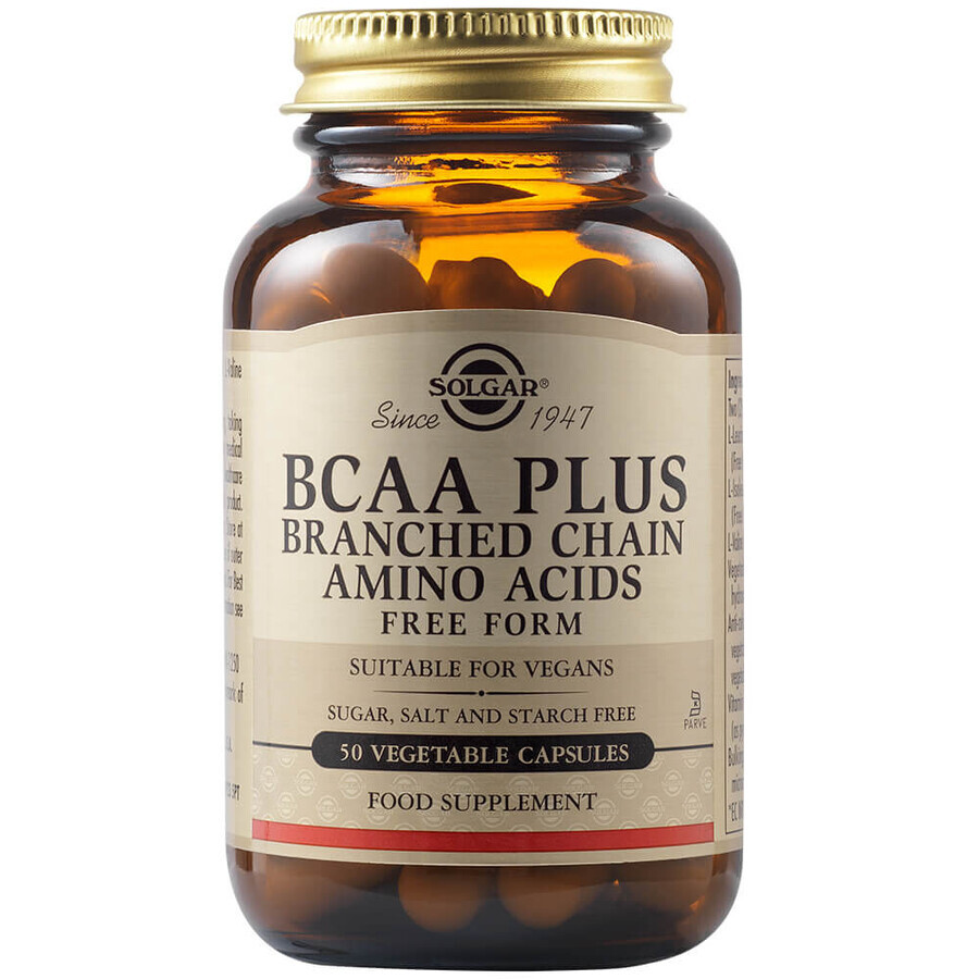 BCAA PLUS, 50 gélules, Solgar