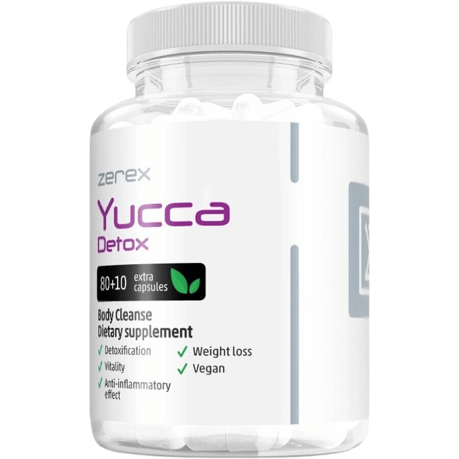 Zerex Yucca Yucca Detox - pour détoxifier le corps 90 capsules molles