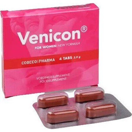 Cobeco comprimés aphrodisiaques Venicon Men 4 comprimés