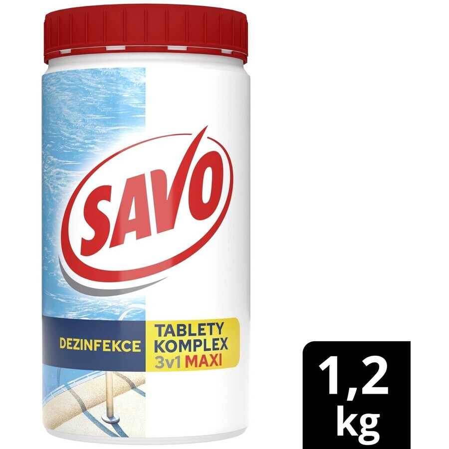 Savo tablettes de chlore pour piscine MAXI complex 3in1 1.2 kg