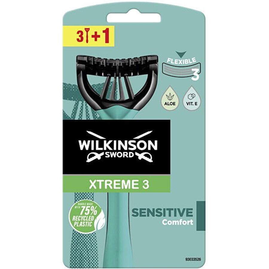 Wilkinson Sword Xtreme3 sensitive comfort maquinilla de afeitar desechable 4 piezas