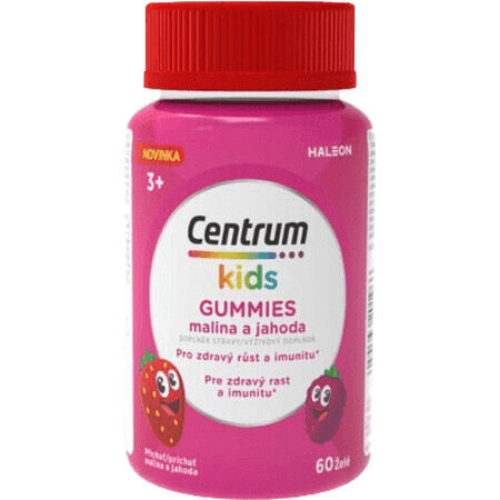 Centrum Kids Kids Gummies multivitamines pour enfants gelée de framboise et de fraise 60 pièces