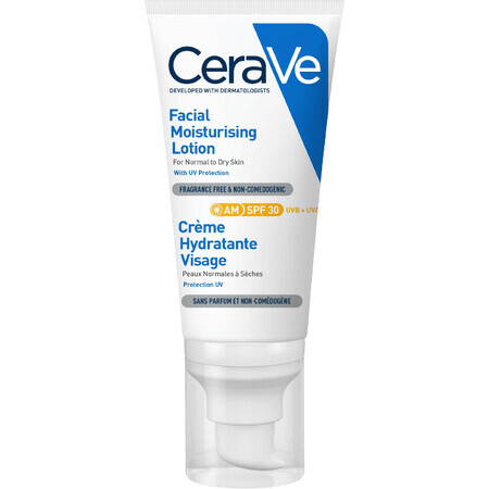 CeraVe Crème hydratante pour le visage SPF 30, 52 ml