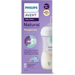 Philips Avent Biberón Natural Response con válvula AirFree 260 ml, elefante 1m+