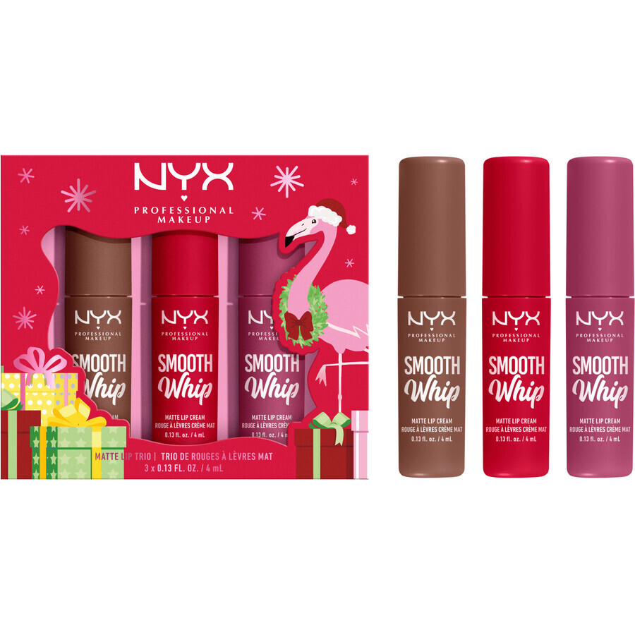 NYX Professional Makeup Trio de crème pour les lèvres Smooth Whip Matte