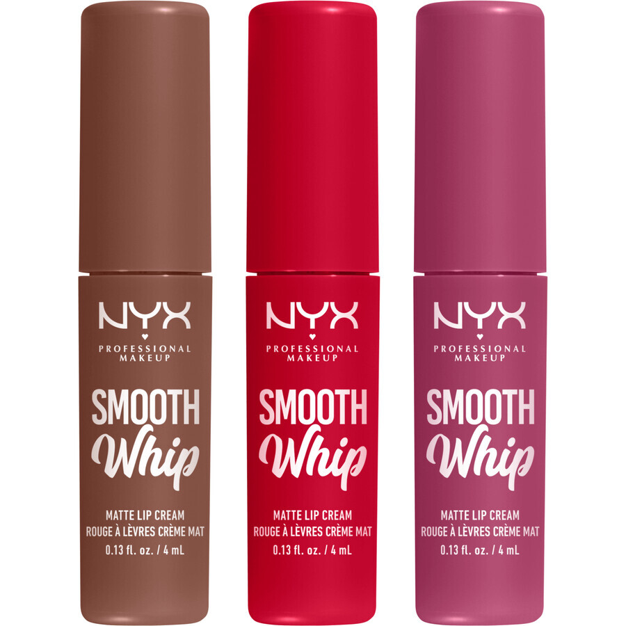 NYX Professional Makeup Trio de crème pour les lèvres Smooth Whip Matte