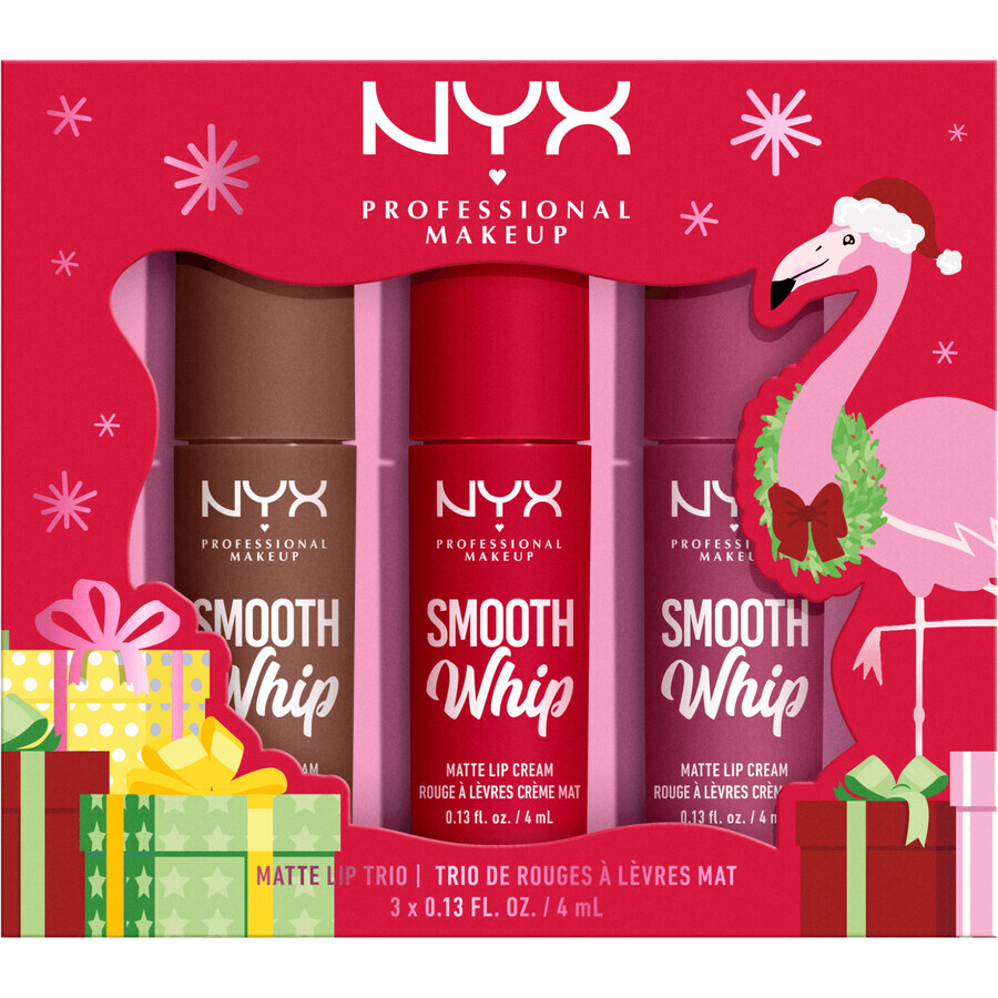 NYX Professional Makeup Trio de crème pour les lèvres Smooth Whip Matte