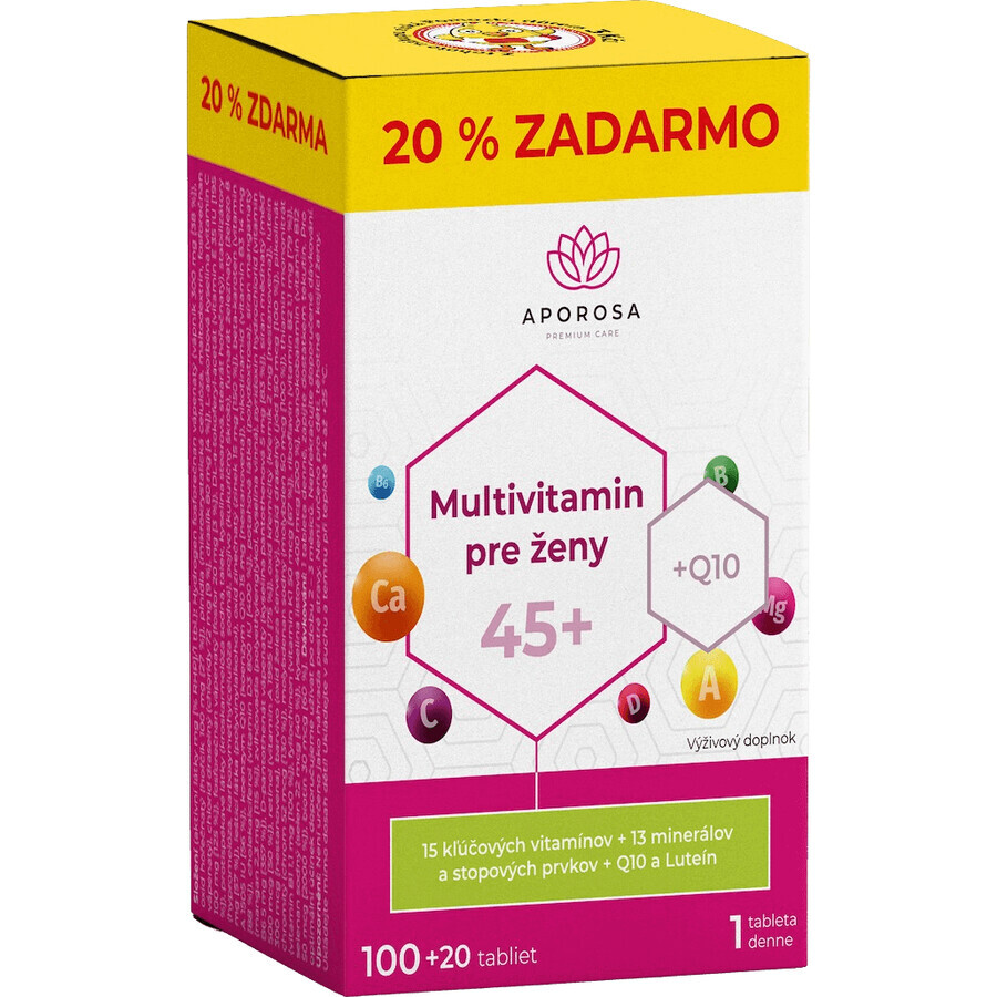 Aporosa Multivitamine pour femmes 45+, 120 comprimés