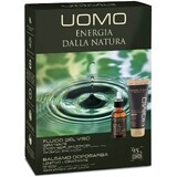 Erboristica Cosmetic set UOMO pour homme - Gel hydratant à la kératine 30 ml + Baume après-rasage 100 ml 2 pièces