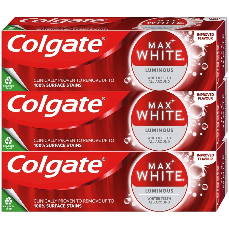 Colgate Max White Luminous Toothpaste 3 x 75 ml