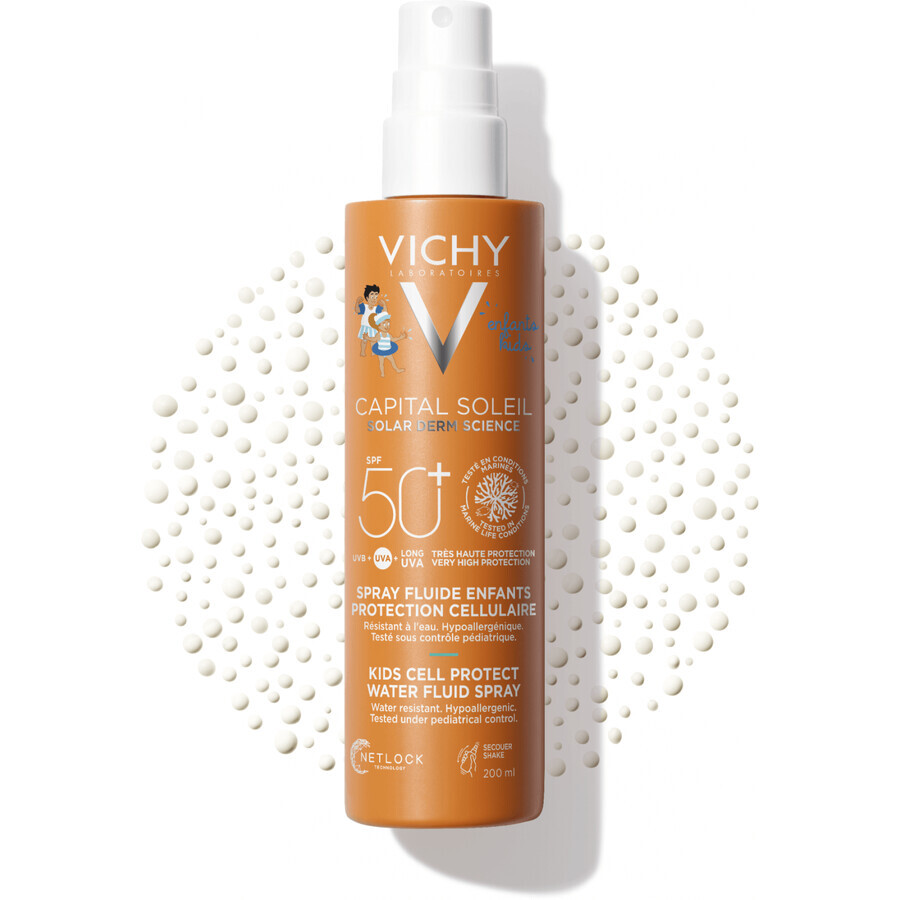 Vichy Capital Soleil Spray Fluide également adapté à la peau sensible des enfants SPF50+ 200 ml