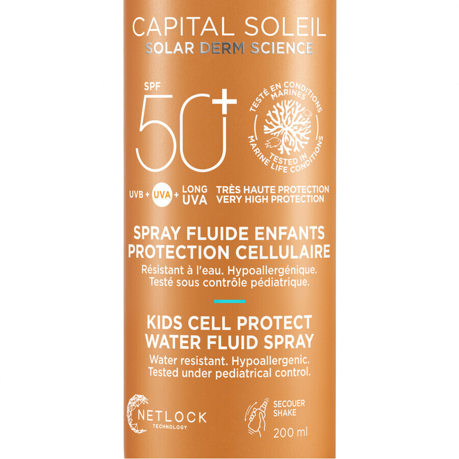 Vichy Capital Soleil Spray Fluide également adapté à la peau sensible des enfants SPF50+ 200 ml