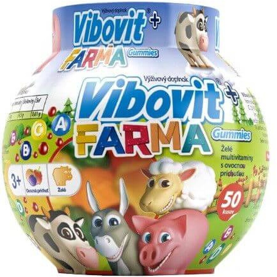 Vibovit + Farma Gummies vruchtensmaakgelei 50 stuks