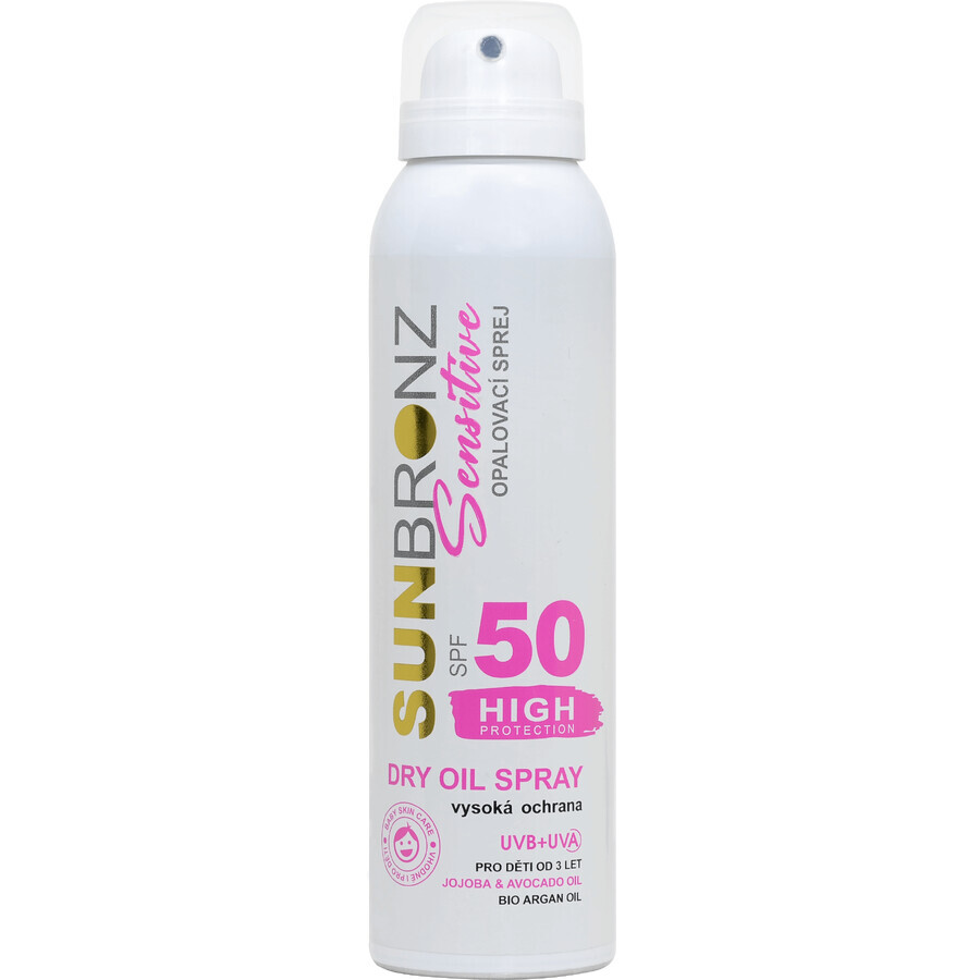 Vivaco Sun Bronze Dry Sunscreen Oil Sensitive SPF50 Spray 90 ml