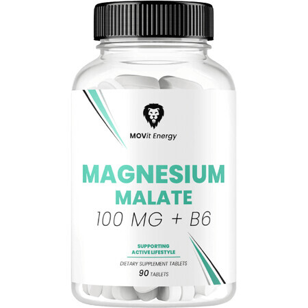 Movit Energy Malate de magnésium 100 mg + B6, 90 comprimés