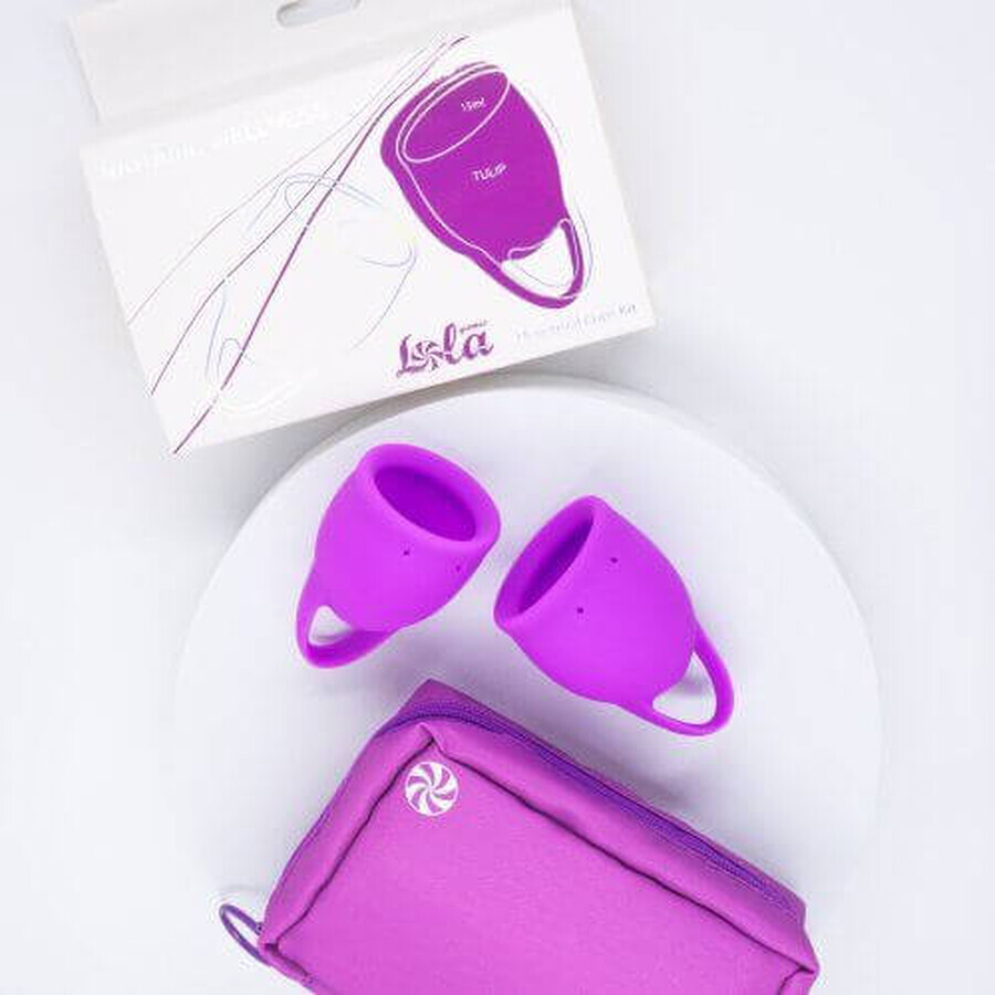 Lola Games Natural Wellness Purple Tulip Menstrual Cup Set 2 pcs