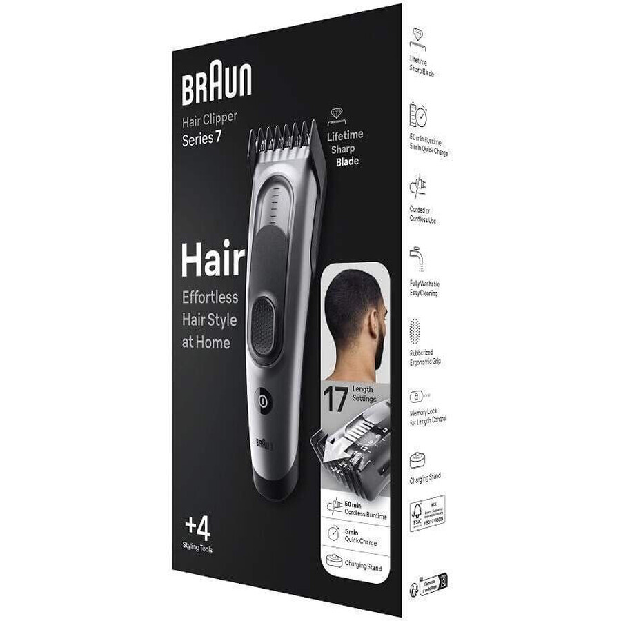 Braun Series 7 HC7390, Tondeuse à cheveux pour hommes