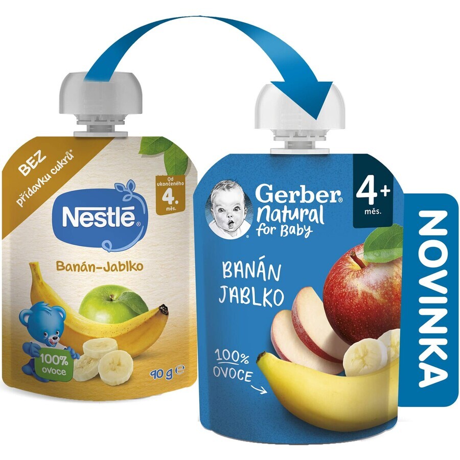 Gerber Natural Banana Apple 4m+ 90 g