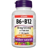 Webber Naturals Vitamine B6+B12+Acide folique 120 comprimés