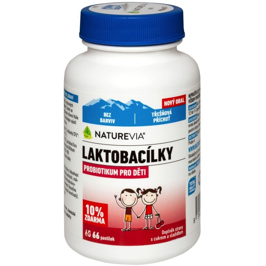 NatureVia LACTOBACYLES KIDS cherries 66 pills