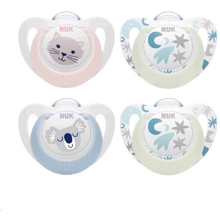 Nuk Soother Star Day & Night 0-6 m 2 pcs