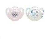 Nuk Soother Star Day & Night 0-6 m 2 pcs