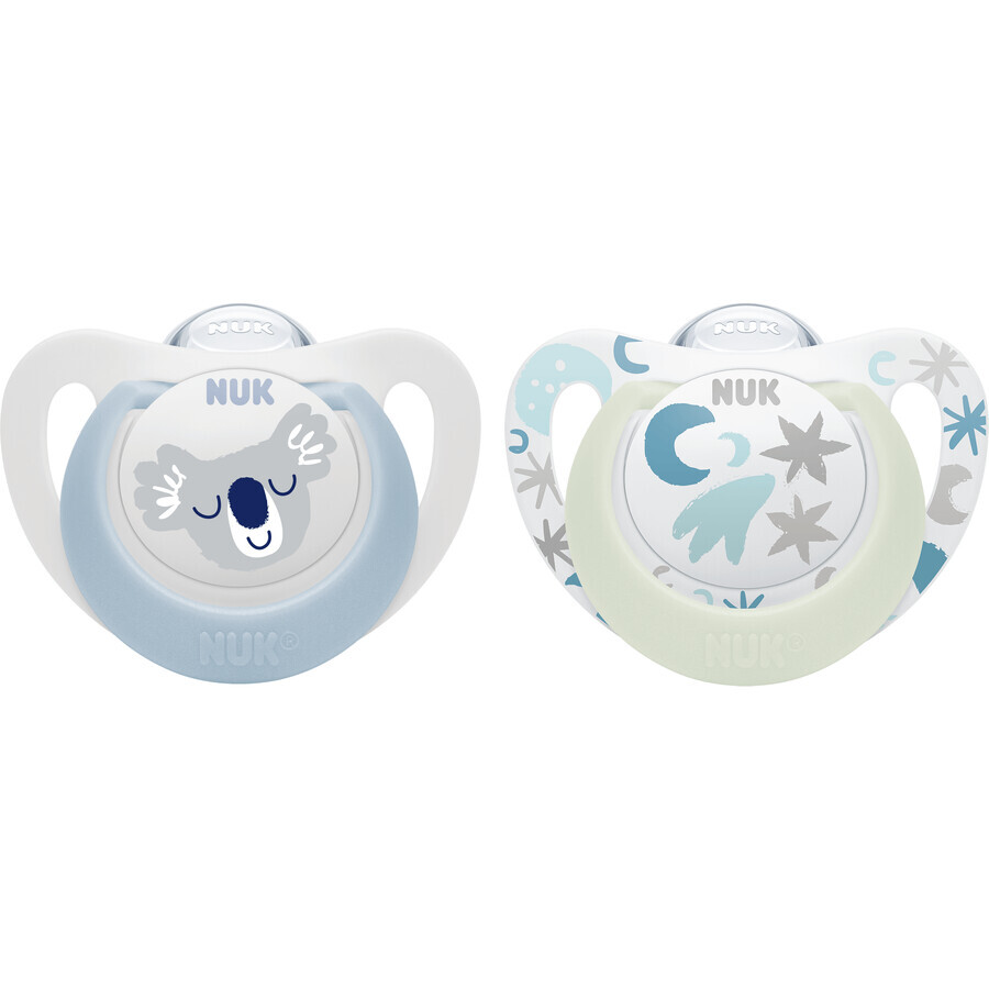 Nuk Soother Star Day & Night 0-6 m 2 pcs