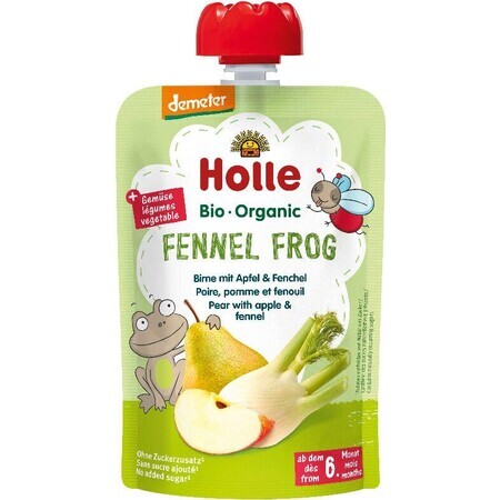 Holle Fenchelfrosch Bio Fenchel-Apfel-Birnen-Püree 100 g