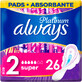 Always Platinum Super Super (taille 2) serviettes hygi&#233;niques avec ailettes 26 pcs