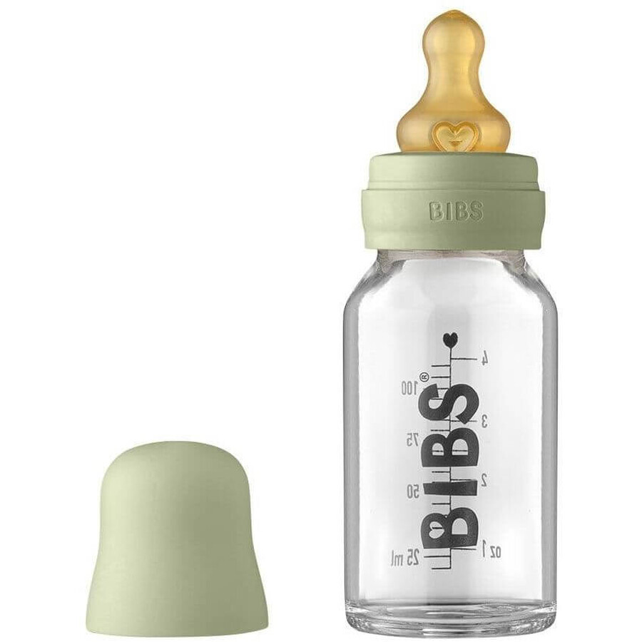 BIBS Baby Bottle Glass Bottle Sage 110 ml