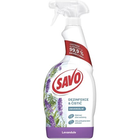 Savo Lavande Spray Désinfectant et Nettoyant 700 ml