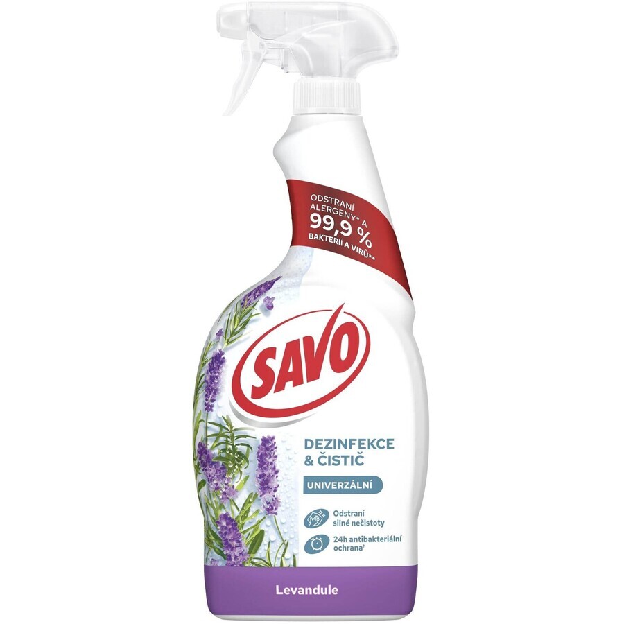 Savo Lavande Spray Désinfectant et Nettoyant 700 ml