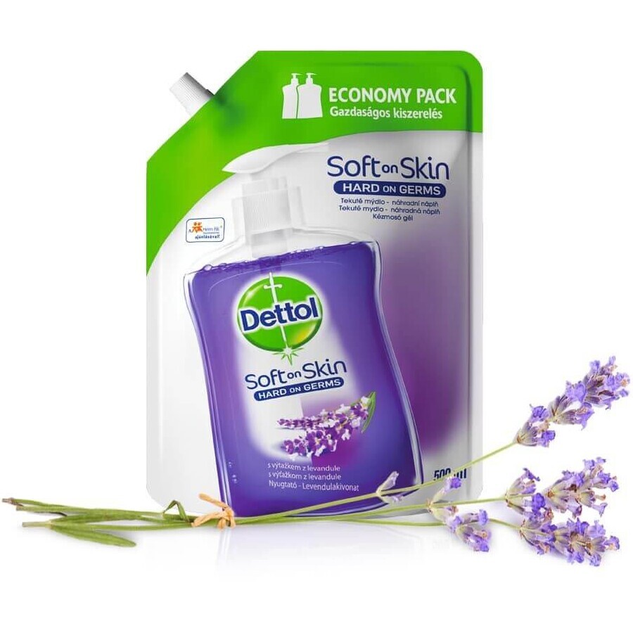 Recharge de savon liquide Dettol à l'extrait de lavande 500 ml