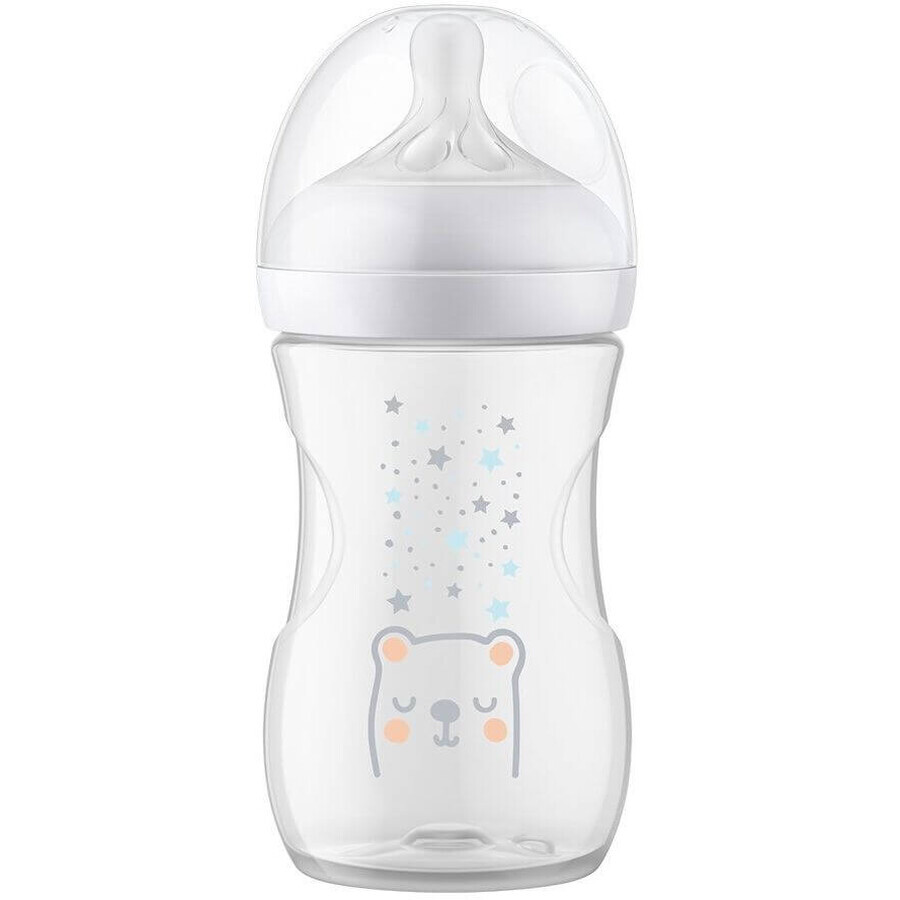 Philips Avent Natural Response Bottle with AirFree Valve 260 ml, 1m+ Bear