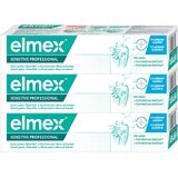 Elmex Sensitive Professional Dentifrice blanchissant doux pour dents sensibles 3 x 75 ml