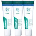 Elmex Sensitive Professional Dentifrice blanchissant doux pour dents sensibles 3 x 75 ml