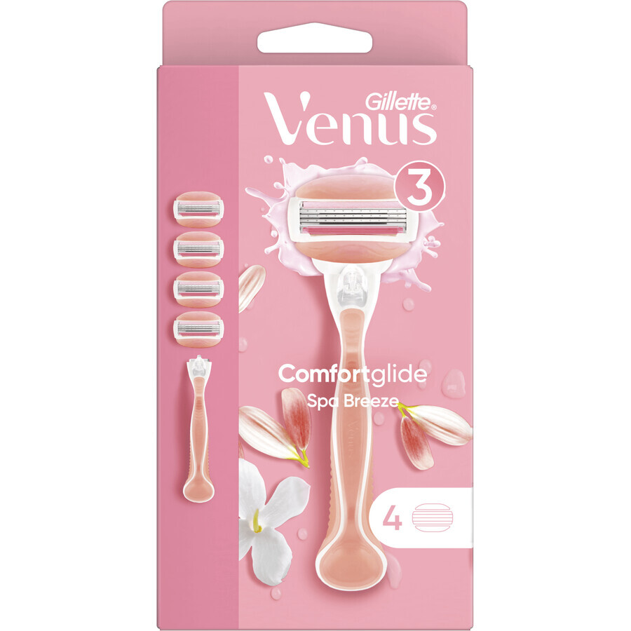 Rasoir Gillette Venus ComfortGlide Spa Breeze + 4 têtes de rasage