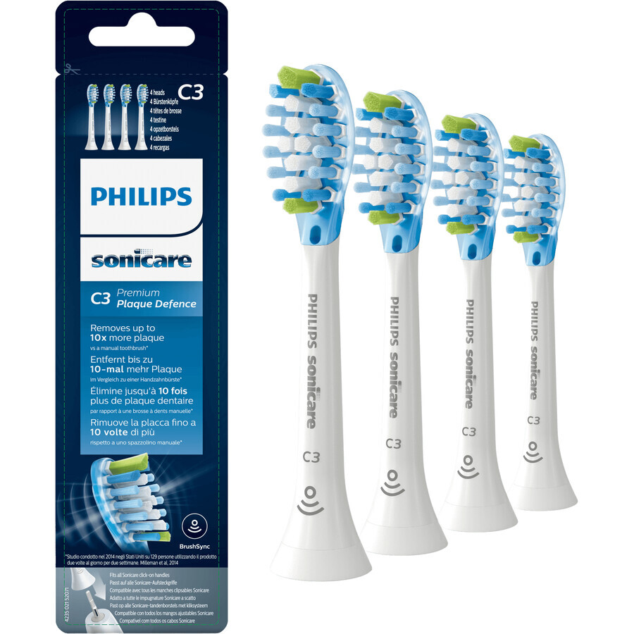 Philips Sonicare Premium Plaque Defence HX9044/17 Capuchon de remplacement 4 pièces