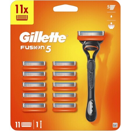 Rasoir Gillette Fusion + 11 têtes de remplacement Paquet spécial