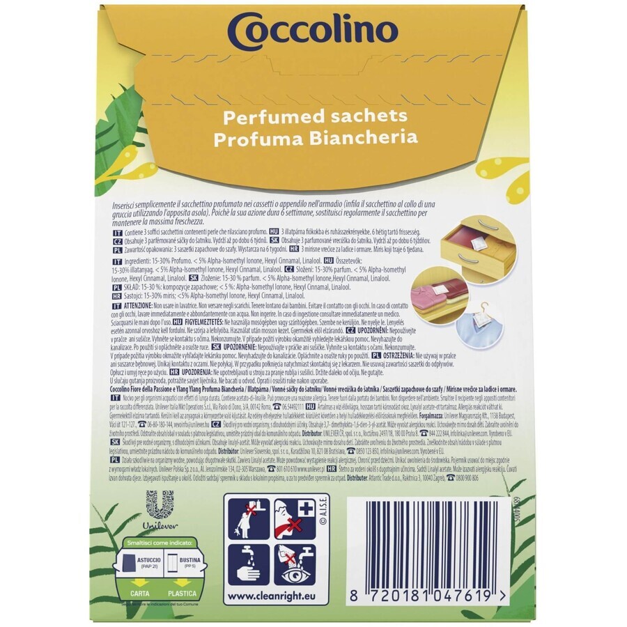 Coccolino sacs parfumés au fruit de la passion 3 pcs