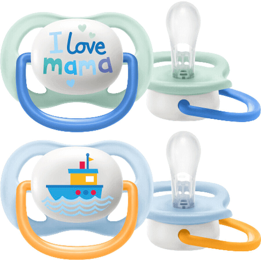 Philips Avent Ultra air Text Soother 0-6m boy 2 pcs