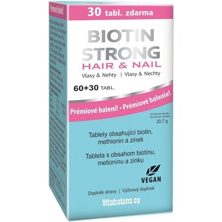 Biotin Strong Hair&Nail 60+30 comprimés 90 comprimés