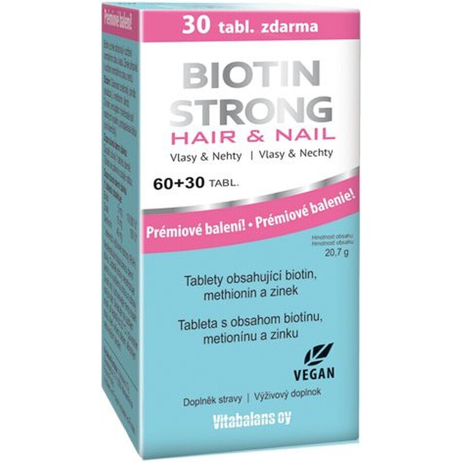 Biotin Strong Hair&Nail 60+30 comprimés 90 comprimés