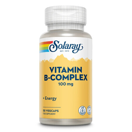 B-Complex 100 mg Solaray, 50 gélules, Secom