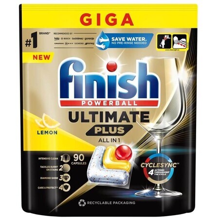 Finish Ultimate Plus All in 1 Lemon 90 pcs