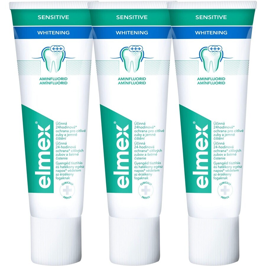 Elmex Sensitive dentifrice blanchissant 3 x 75 ml