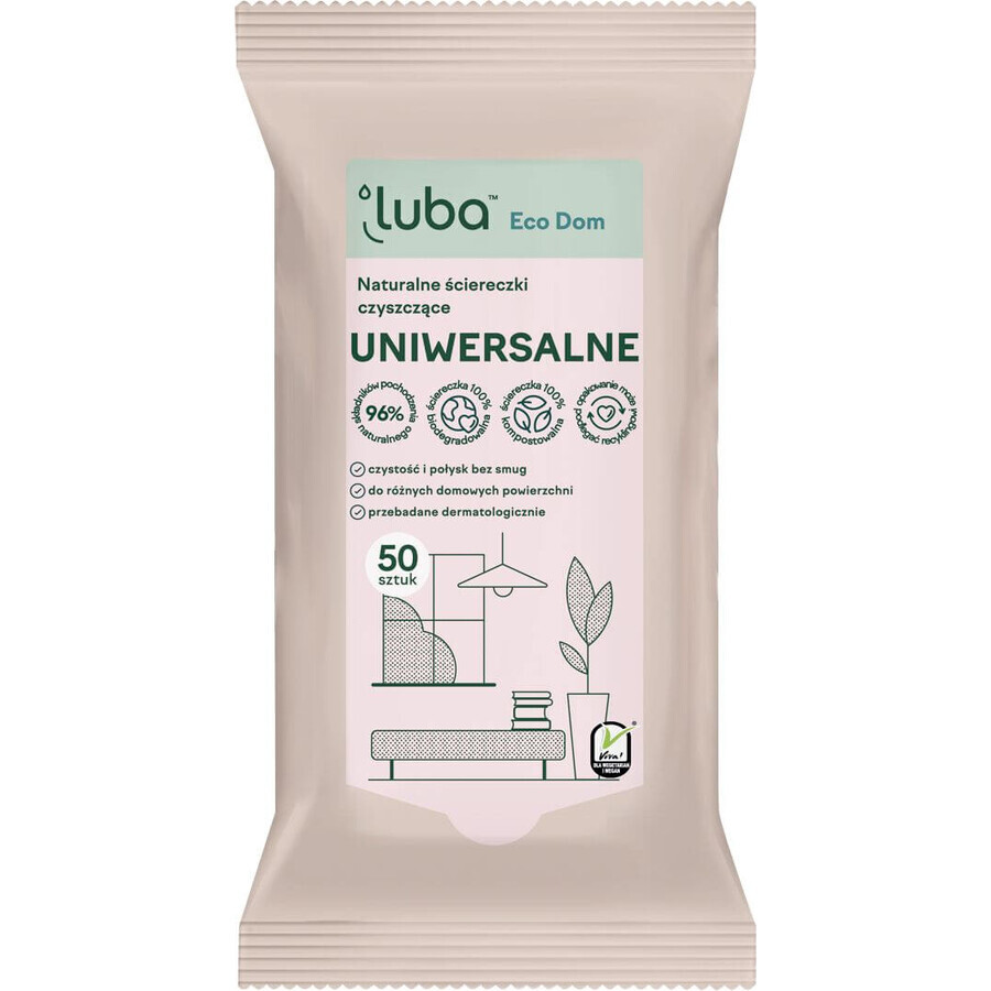 Natural cleaning wipes Luba EKO - universal 50 pcs