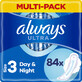 Serviettes hygi&#233;niques Always Ultra jour et nuit (V3) avec ailettes 84 pcs